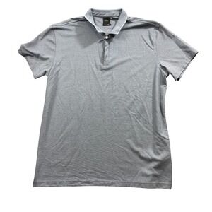 Arturo Calle XXL Short Sleeve Polo 1/4 Button Slim Fit Blue‎ Viscose Blend